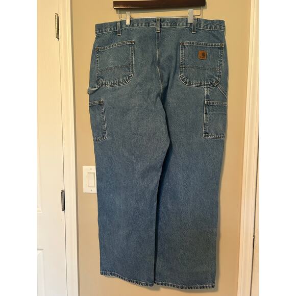 Carhartt Loose Dungaree Fit Double-Front Washed Logger jeans B73DST size 42x30 - Picture 2 of 5